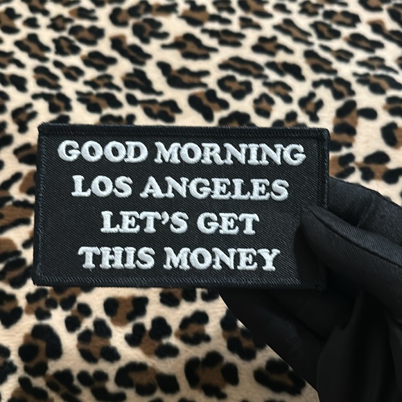 GOOD MORNING LOS ANGELES 😎 Money Embroidered Sew On Patch Hollywood California - Picture 7 of 10
